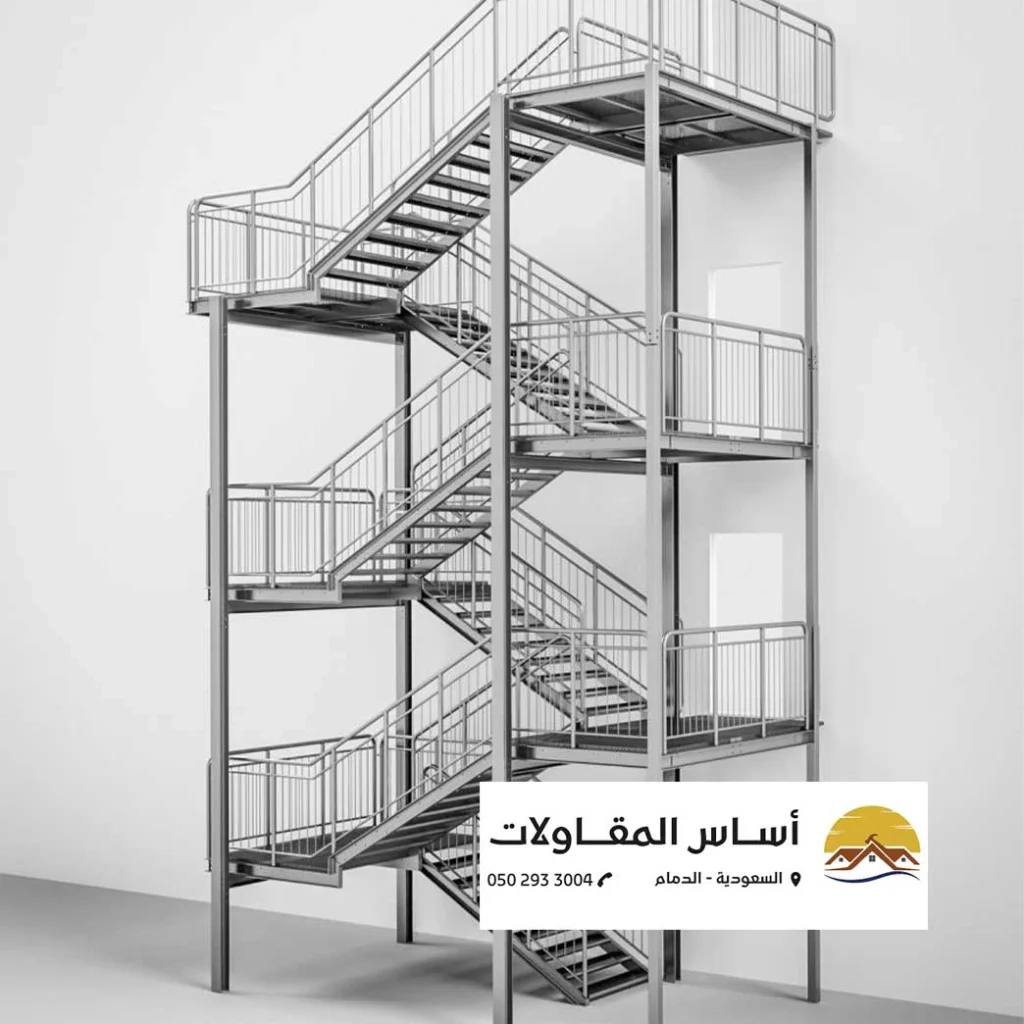 درج حديد صناعي للمشاريع التجارية في الدمام.